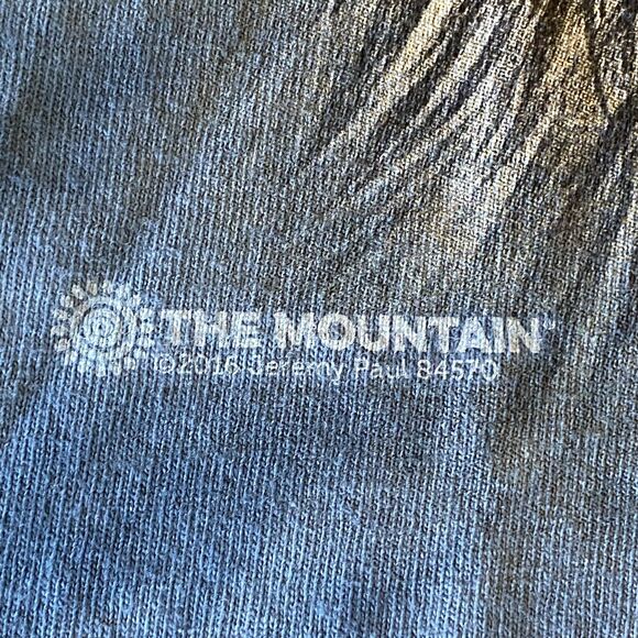 The Mountain Warrior Wolf Blue Tie Dye Tee Shirt Size L S/Sleeve by Paul Jeremy - Picture 4 of 7